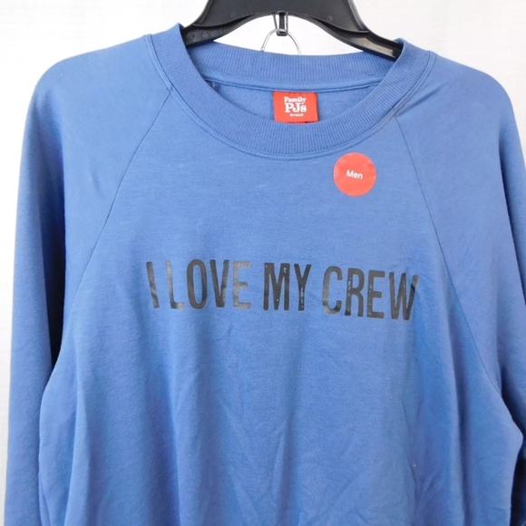 Family PJs Mens Pajama Set I Love My  Crew Navy - Picture 8 of 8